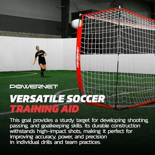 PowerNet 12x6 FT Portable Soccer Goal | Easy Setup, Indoor & Outdoor Use, Stable Steel Frame thumbnail 4