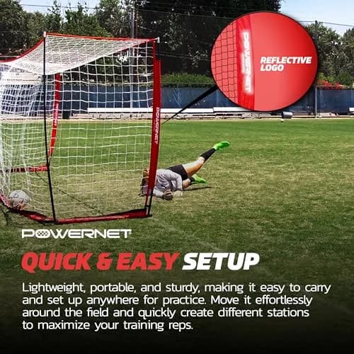 PowerNet 12x6 FT Portable Soccer Goal | Easy Setup, Indoor & Outdoor Use, Stable Steel Frame thumbnail 6