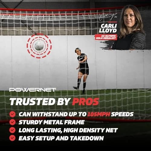 PowerNet 12x6 FT Portable Soccer Goal | Easy Setup, Indoor & Outdoor Use, Stable Steel Frame thumbnail 2