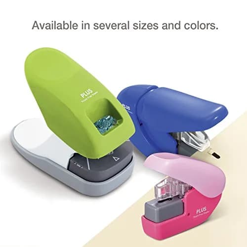 PLUS Paper Clinch Desktop Staple-Free Stapler, Green | Fast Paper Fastening, Safe & Compact thumbnail 6