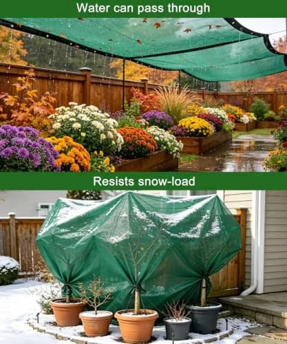 e.share 70% Green Shade Cloth 12ft x 16ft | All-Season Garden & Frost Protection thumbnail 8