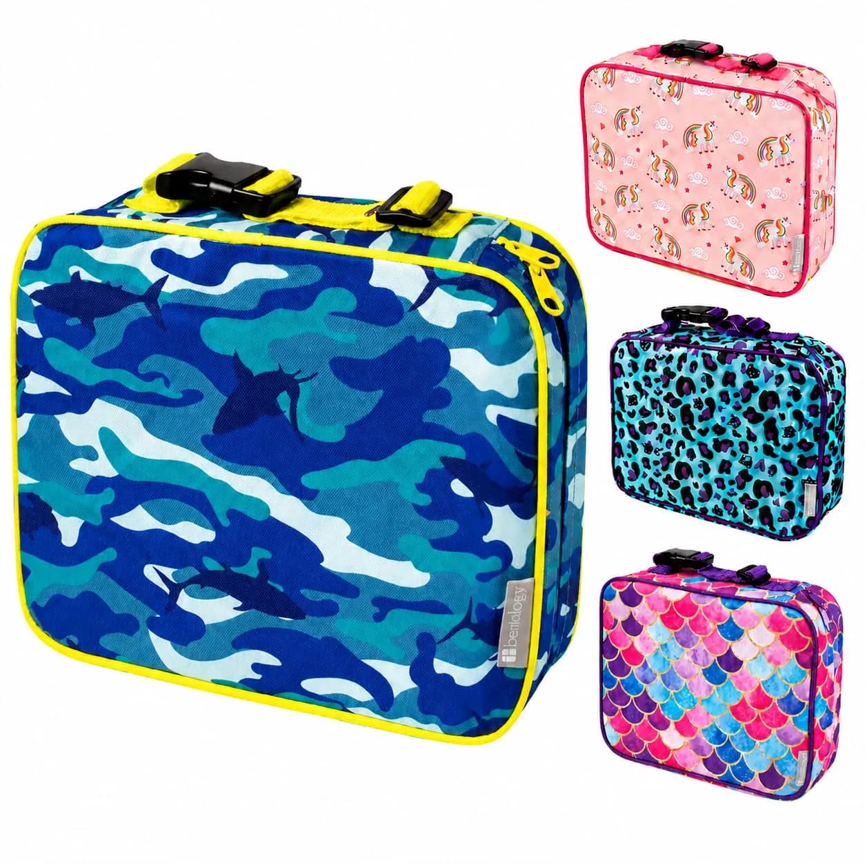 Bentology Kids Insulated Lunch Box Blue Camouflage | 22.86cm x 20.32cm x 5.08cm (10" x 8" x 3") - main product image