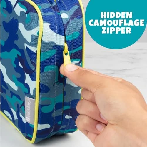 Bentology Kids Insulated Lunch Box Blue Camouflage | 22.86cm x 20.32cm x 5.08cm (10" x 8" x 3") thumbnail 6