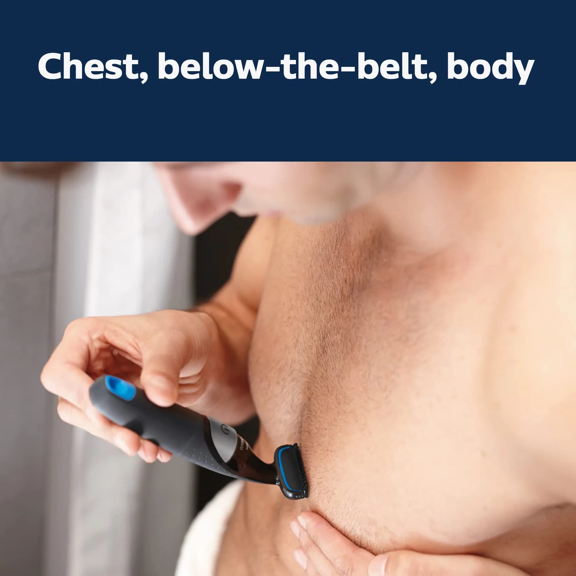 Philips Norelco Bodygroom Series 1100 BG1026/60 Showerproof Body Hair Trimmer for Men | Trims Below Neck Safely - view 6