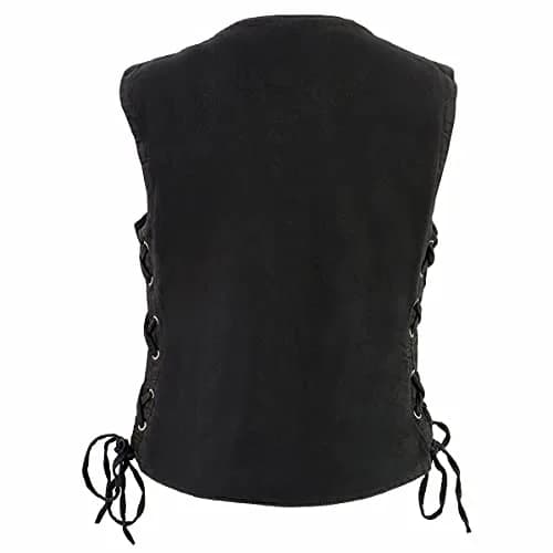 Milwaukee Leather MDL4020 Women's Classic Black 6 Pocket Denim Vest | 4X-Large, Sleeveless, Cotton thumbnail 4