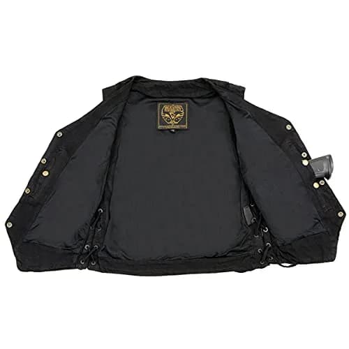 Milwaukee Leather MDL4020 Women's Classic Black 6 Pocket Denim Vest | 4X-Large, Sleeveless, Cotton thumbnail 6