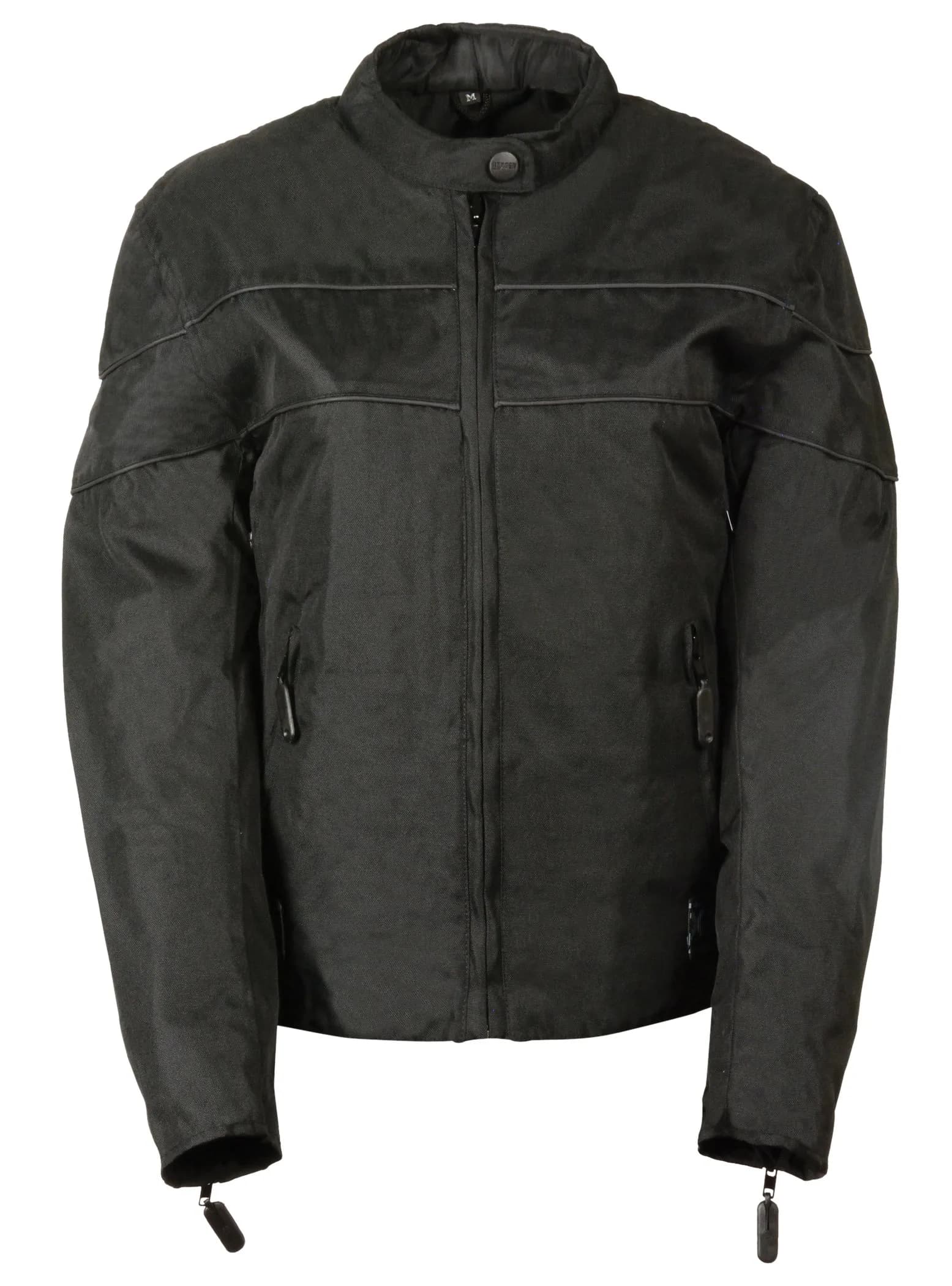 Bikers Edge Women's Nylon Jacket with Vents (Large, Black) | Lightweight Textile Motorcycle Coat
