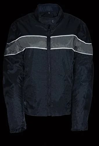 Bikers Edge Women's Nylon Jacket with Vents (Large, Black) | Lightweight Textile Motorcycle Coat thumbnail 2