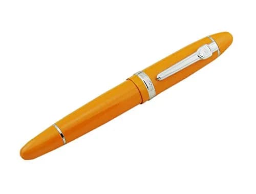 Lanxivi Jinhao 159 Fountain Pen Medium Nib Orange Color Silver Trim Big Heavy with Converter (14.8cm / 5.8in, 50g / 1.76oz) thumbnail 6