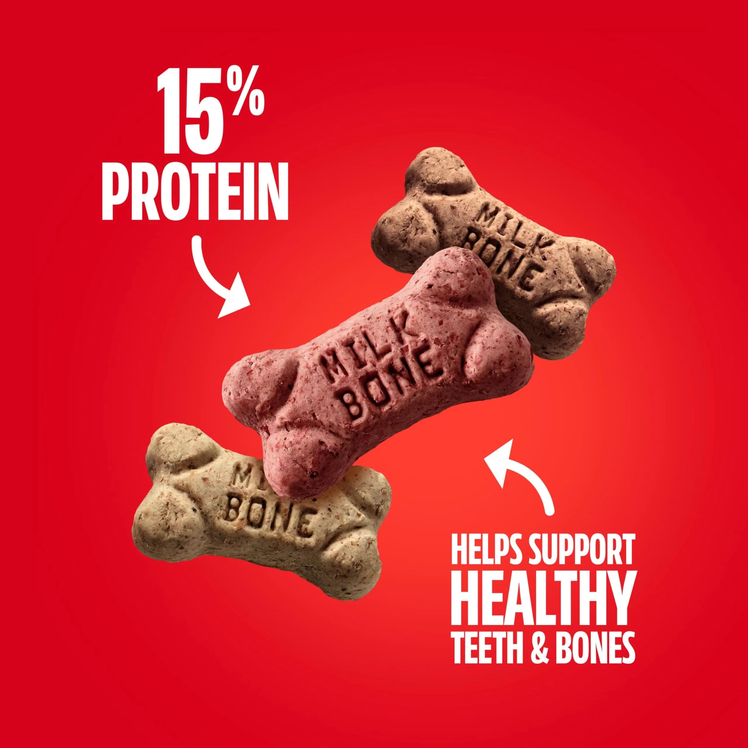 Milk-Bone Flavor Snacks Mini’s Dog Treats 36 Oz. | Wholesome, 3 Flavors, 15% Protein, Baked in USA thumbnail 4