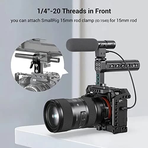 SmallRig Camera Top Handle Grip 1638 | DSLR Cage Handle with Cold Shoe Mount for Camera Rig thumbnail 5