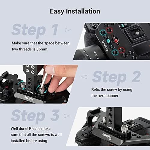 SmallRig Camera Top Handle Grip 1638 | DSLR Cage Handle with Cold Shoe Mount for Camera Rig thumbnail 6