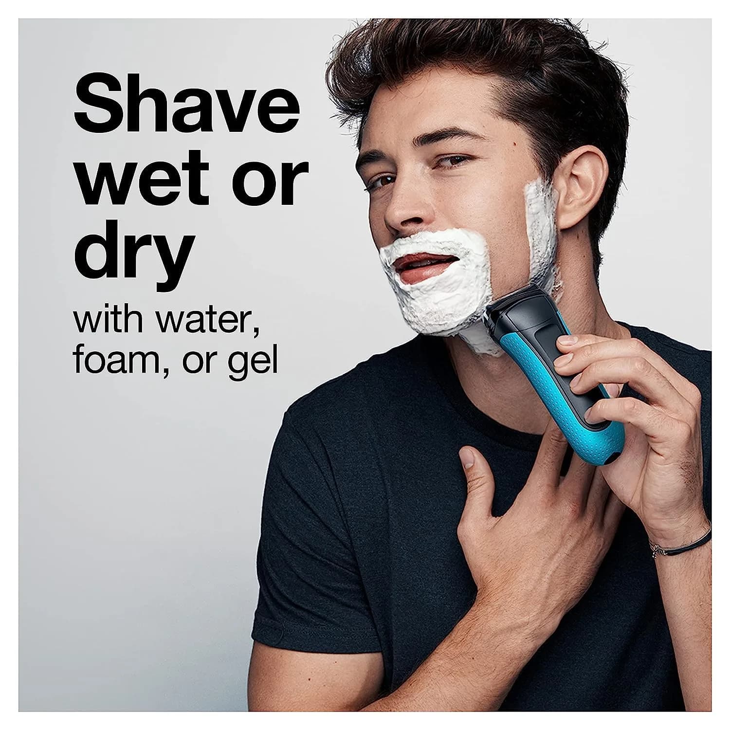 Braun Series 3 Electric Shaver 3040s Blue/Black 4 Piece Set | Precision Trimmer for a Close Shave - view 5
