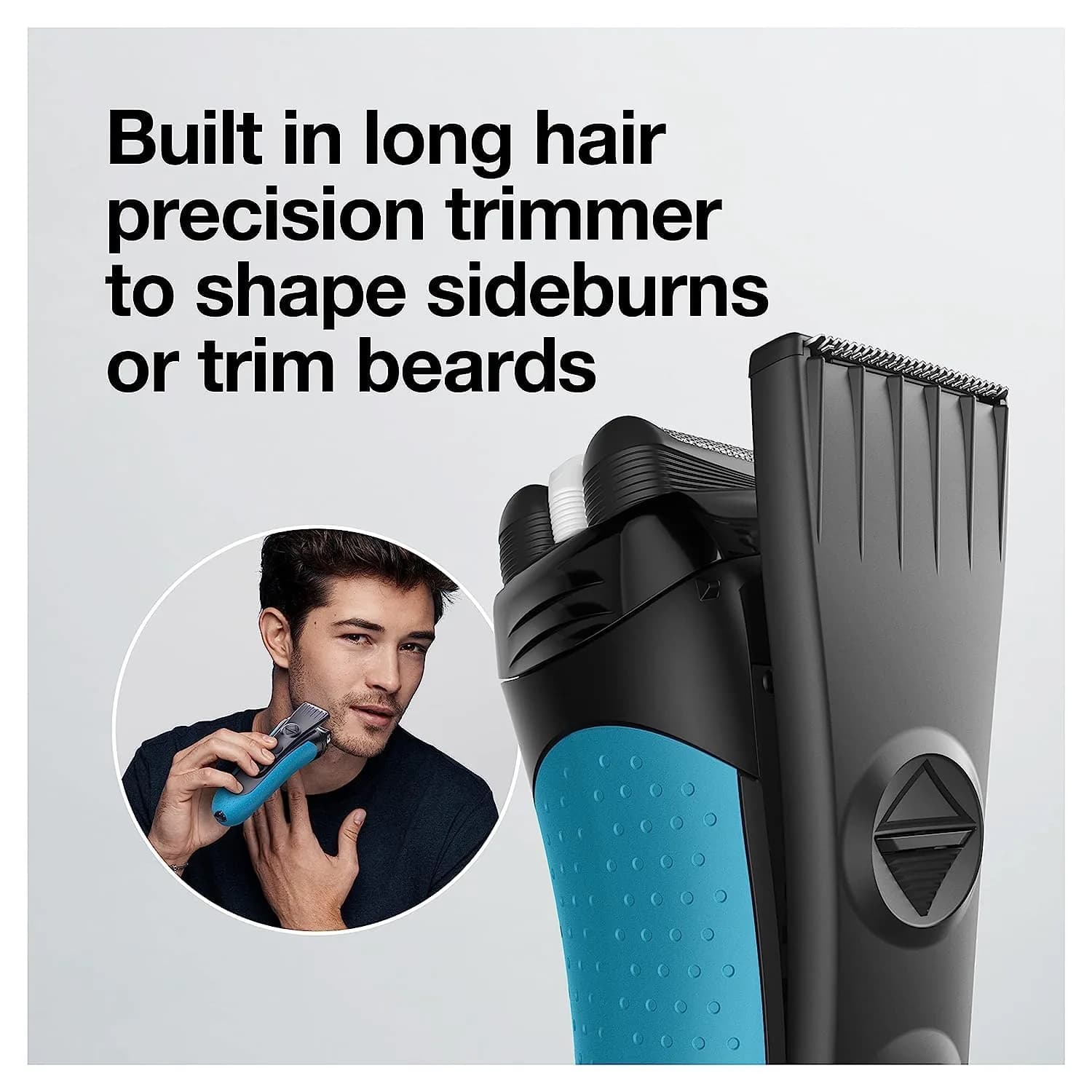 Braun Series 3 Electric Shaver 3040s Blue/Black 4 Piece Set | Precision Trimmer for a Close Shave - view 7
