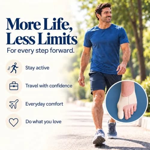 Bunion Bootie Big Toe Corrector Sleeve for Women & Men | Ultra-Thin, Breathable, Non-Surgical Support thumbnail 8