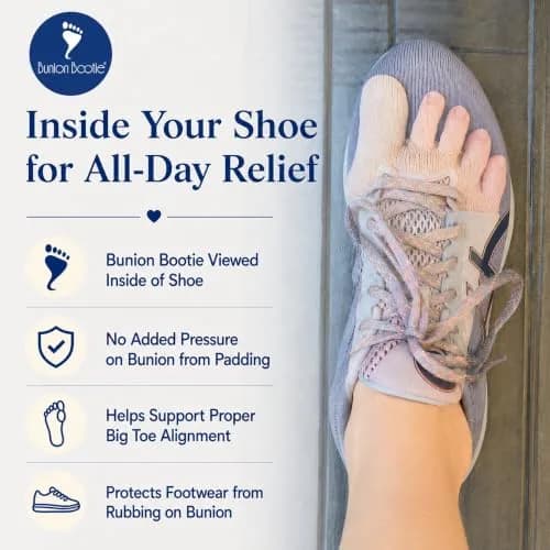 Bunion Bootie Big Toe Corrector Sleeve for Women & Men | Ultra-Thin, Breathable, Non-Surgical Support thumbnail 3