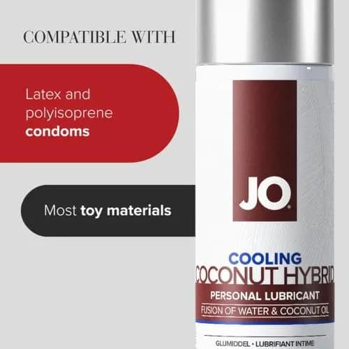 JO Silicone Free Hybrid Lubricant 120 mL | Cooling & Coconut Aroma, Not Latex Compatible thumbnail 3