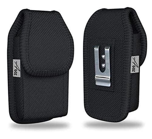 AGOZ Rugged Insulin Pump Belt Case with Metal Clip & Loops | Fits Devices up to 4" x 2.2" x 1" (Black) thumbnail 1
