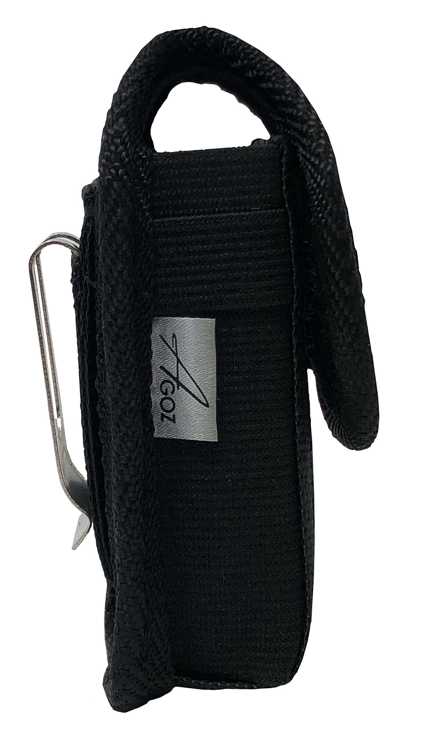 AGOZ Rugged Insulin Pump Belt Case with Metal Clip & Loops | Fits Devices up to 4" x 2.2" x 1" (Black) - view 2
