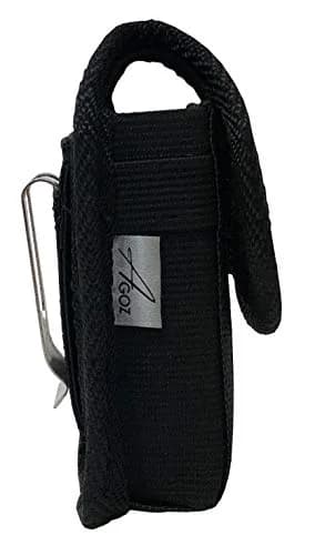 AGOZ Rugged Insulin Pump Belt Case with Metal Clip & Loops | Fits Devices up to 4" x 2.2" x 1" (Black) thumbnail 2
