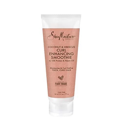 Shea Moisture Coconut & Hibiscus Curl Enhancing Smoothie 16 Ounce | Defines Curls, Fights Frizz, Adds Shine - main product image
