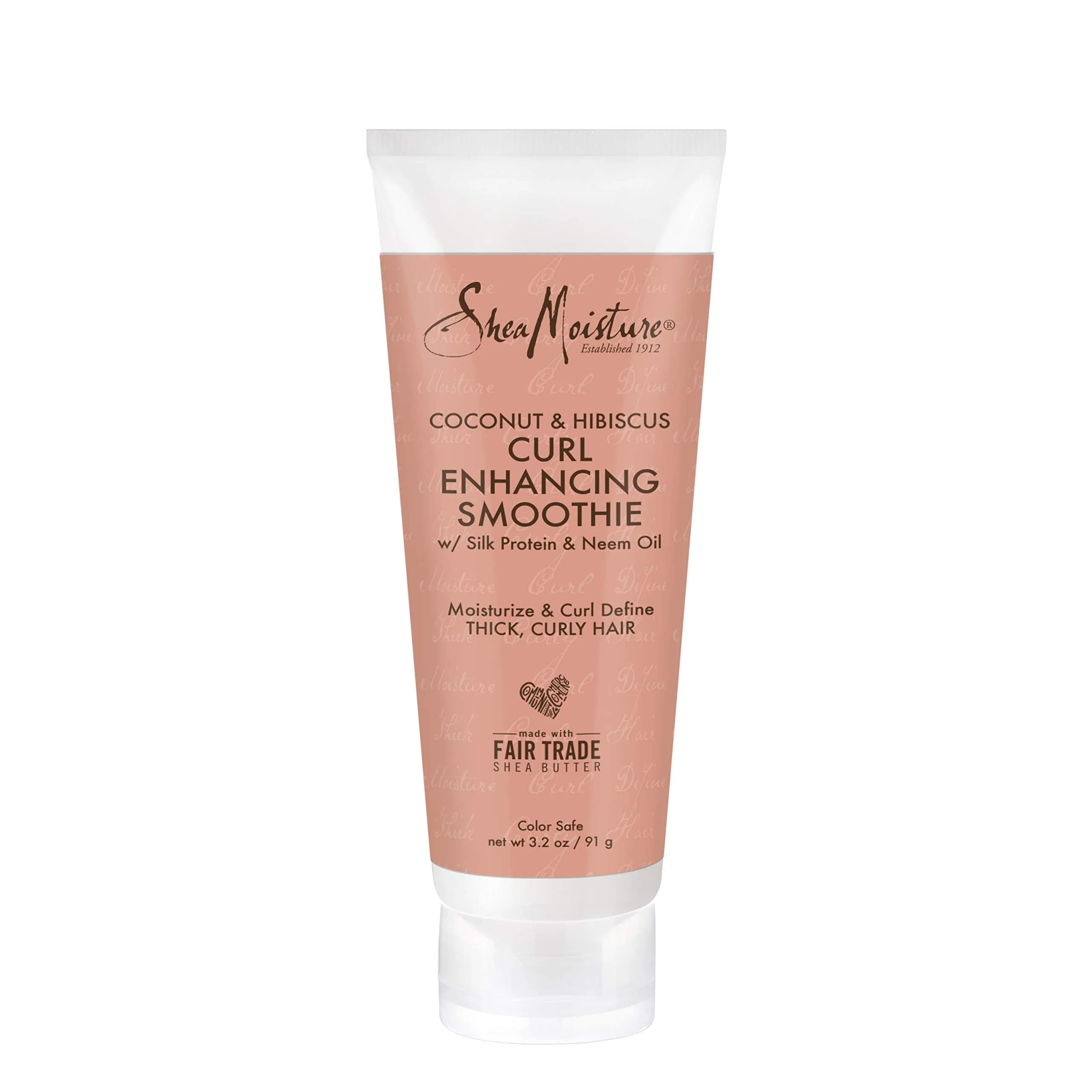Shea Moisture Coconut & Hibiscus Curl Enhancing Smoothie 95ml (3.2 oz) | Defines Curls, Fights Frizz, Adds Shine — 16 Ounce