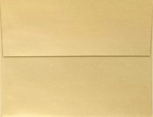 LUXPaper A4 Invitation Envelopes Blonde Metallic Peel & Press 4 1/4" x 6 1/4" | Durable, High-Quality for Invitations & Greetings thumbnail 2
