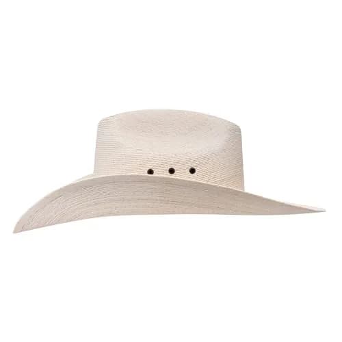 Stetson Square Eyelets Straw Cowboy Hat, Natural, 7 3/4 | Rugged Ventilated Western Style thumbnail 2