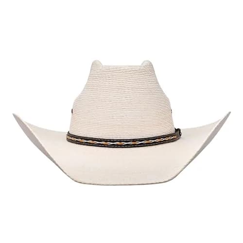 Stetson Square Eyelets Straw Cowboy Hat, Natural, 7 3/4 | Rugged Ventilated Western Style thumbnail 3