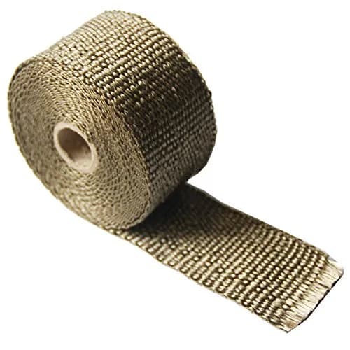 LEDAUT Titanium Exhaust Heat Wrap 2" x 16' Roll with 4 Stainless Steel Ties | Withstands 1800F Direct Heat thumbnail 3