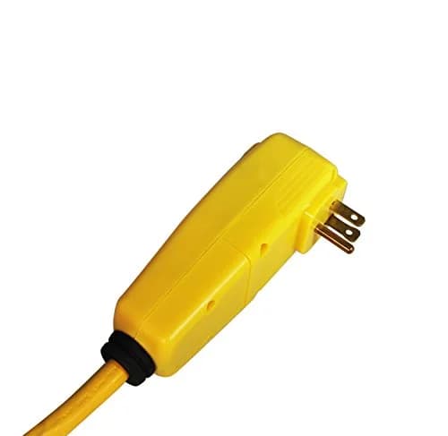 Tower Power Strip 6 Feet Yellow | Auto-Reset GFCI with 4 Outlets, Right Angle, 125V thumbnail 5