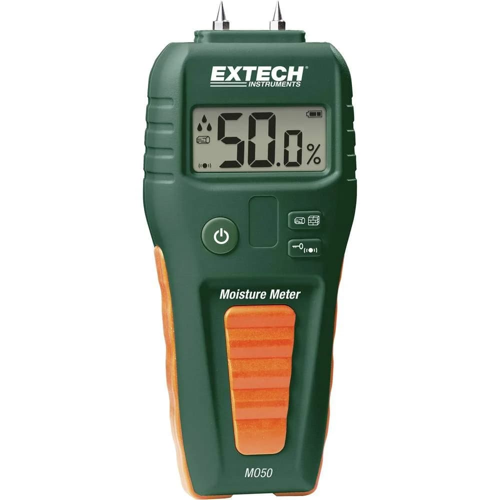 Extech MO50 Compact Pin Moisture Meter | 5-50% Wood, 1.5-33% Drywall, 168mm (6.6in) - main product image