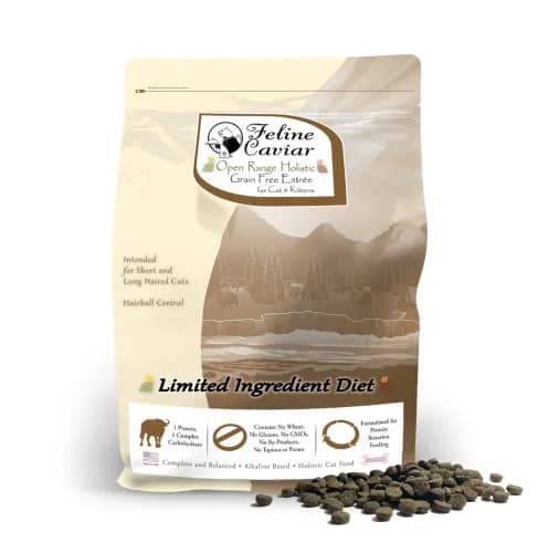 Canine Caviar Feline Caviar Open Range Buffalo & Chickpea 11 lbs | Grain-Free Limited Ingredient Cat Food thumbnail 1