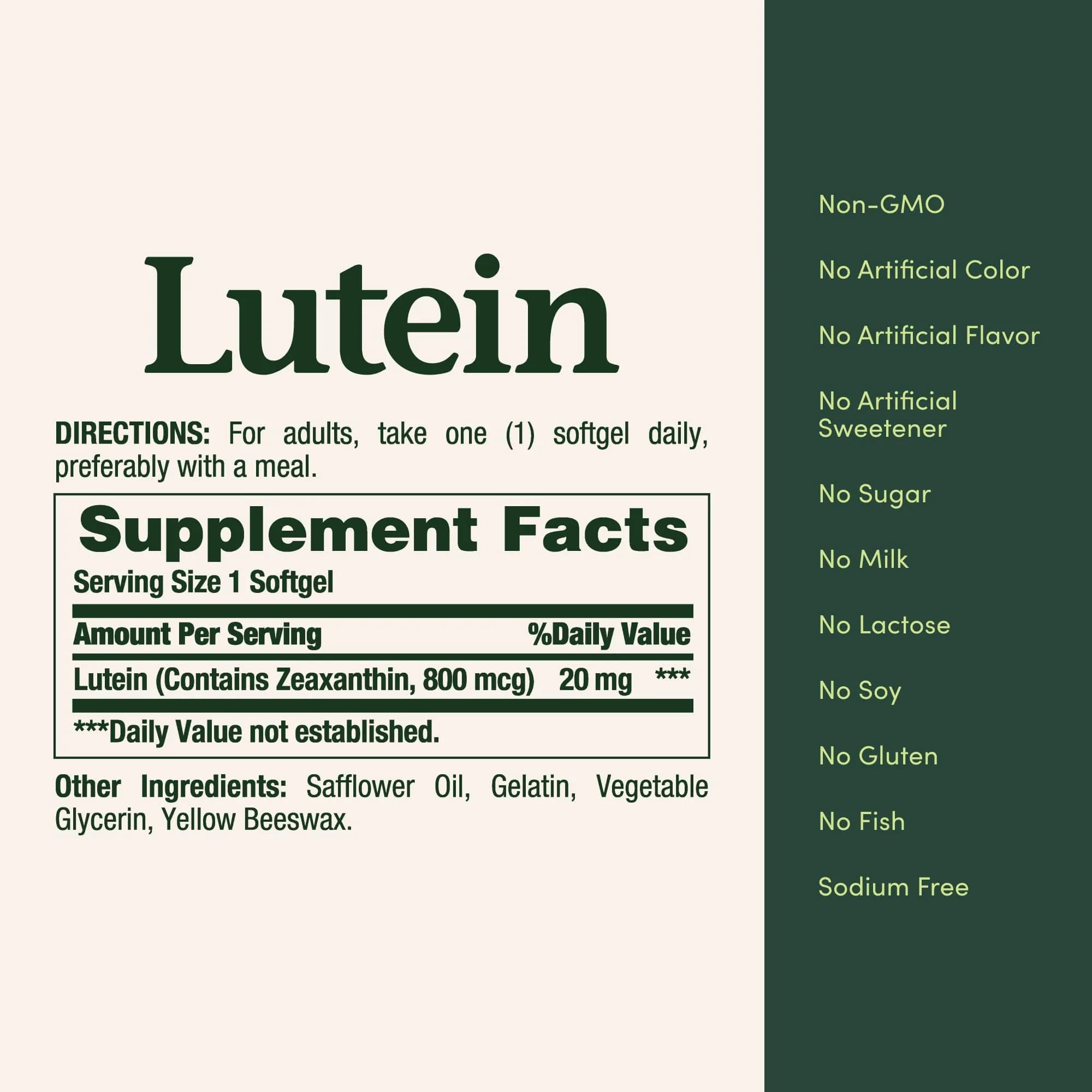 Nature's Bounty Lutein 20 mg Softgels 40 Count (40 Count) | Supports Eye Health with Clinically Studied Ingredient - view 5