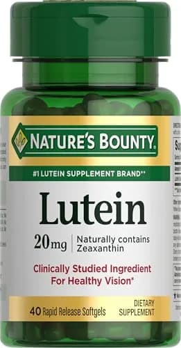 Nature's Bounty Lutein 20 mg Softgels 40 Count (40 Count) | Supports Eye Health with Clinically Studied Ingredient thumbnail 1