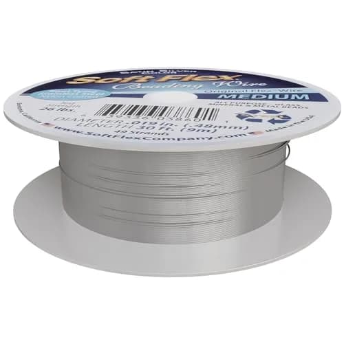 Soft Flex 49 Strand Beading Wire - 0.19mm (0.005 inch) Diameter, 9.14m (30 Feet) Nylon Design Wire | Easy to Knot, Anti-Kink thumbnail 8