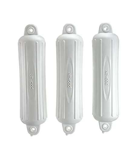 attwood SoftSide Boat Fender, White, 5-Inch x 22-Inch | UV & Fading Resistant, Pack of 3 thumbnail 1