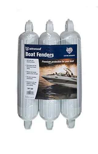 attwood SoftSide Boat Fender, White, 5-Inch x 22-Inch | UV & Fading Resistant, Pack of 3 thumbnail 5