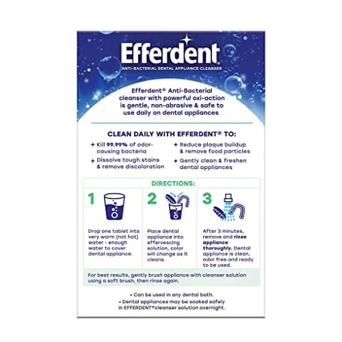 Efferdent Minty Fresh & Clean Denture Cleaner Tablets 90 Count | Kills 99.99% Bacteria thumbnail 6