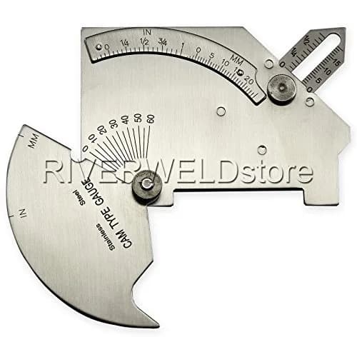 RIVERWELD Bridge Cam Gauge Welding Inspection Depth of Undercut & Fillet Weld Size, 50mm (2 Inch) | Stainless Steel thumbnail 2