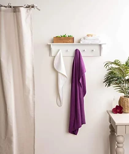 DII Microfiber Spa Towel for Women, Small/Medium, 55.5x32.5 in Eggplant | Ultra-Absorbent & Adjustable thumbnail 2