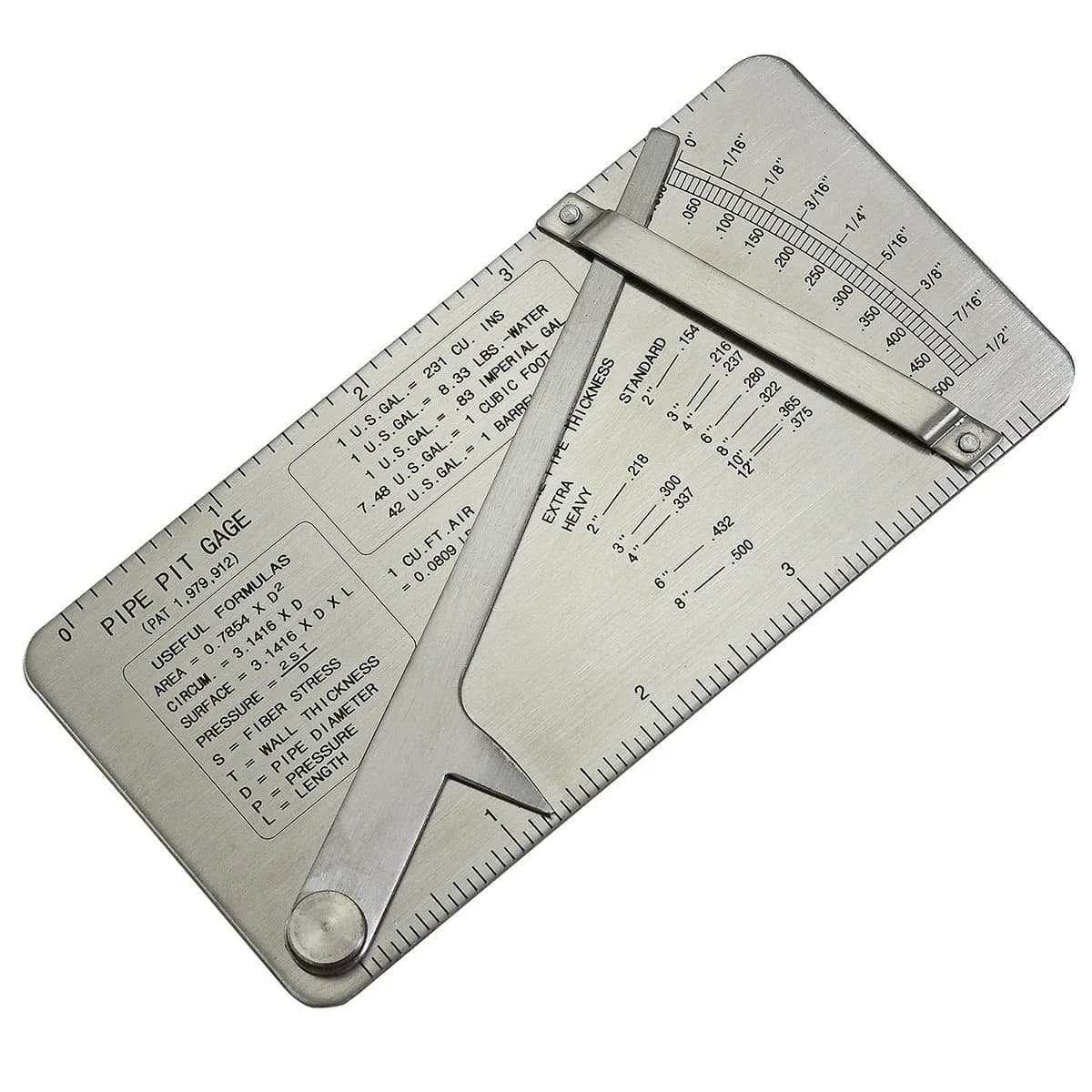 RIVERWELD Pipe Pit Welding Gauge 1/2" (12.7mm) | Stainless Steel Inspection Tool - main product image