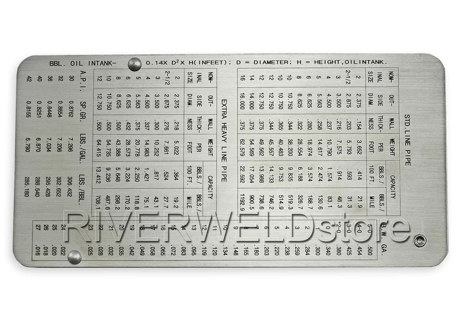 RIVERWELD Pipe Pit Welding Gauge 1/2" (12.7mm) | Stainless Steel Inspection Tool - view 3