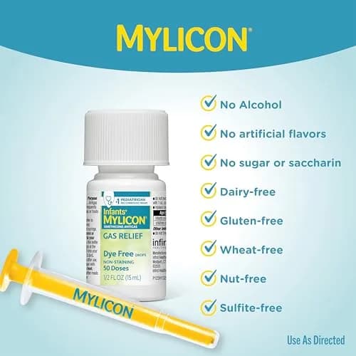 MYLICON Infant Gas Relief Drops 0.3ml/0.6ml Dosage 0.5 Fl Oz (15ml) | Gentle Simethicone Formula for Babies thumbnail 6