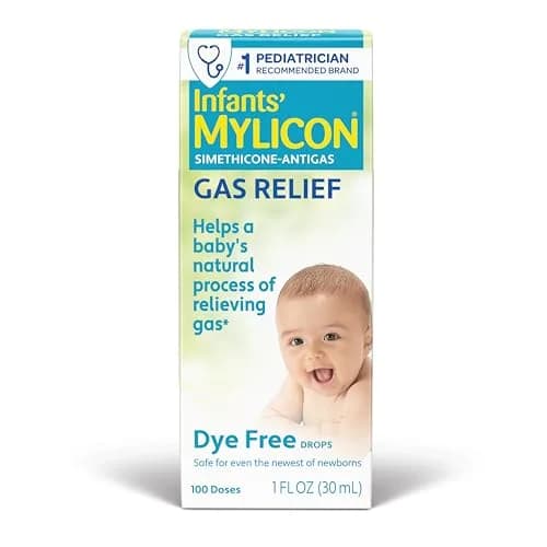 MYLICON Gas Relief Drops for Infants and Babies, Dye Free Formula, 30ml (1 Fl Oz) | Gentle Simethicone for Newborns thumbnail 1