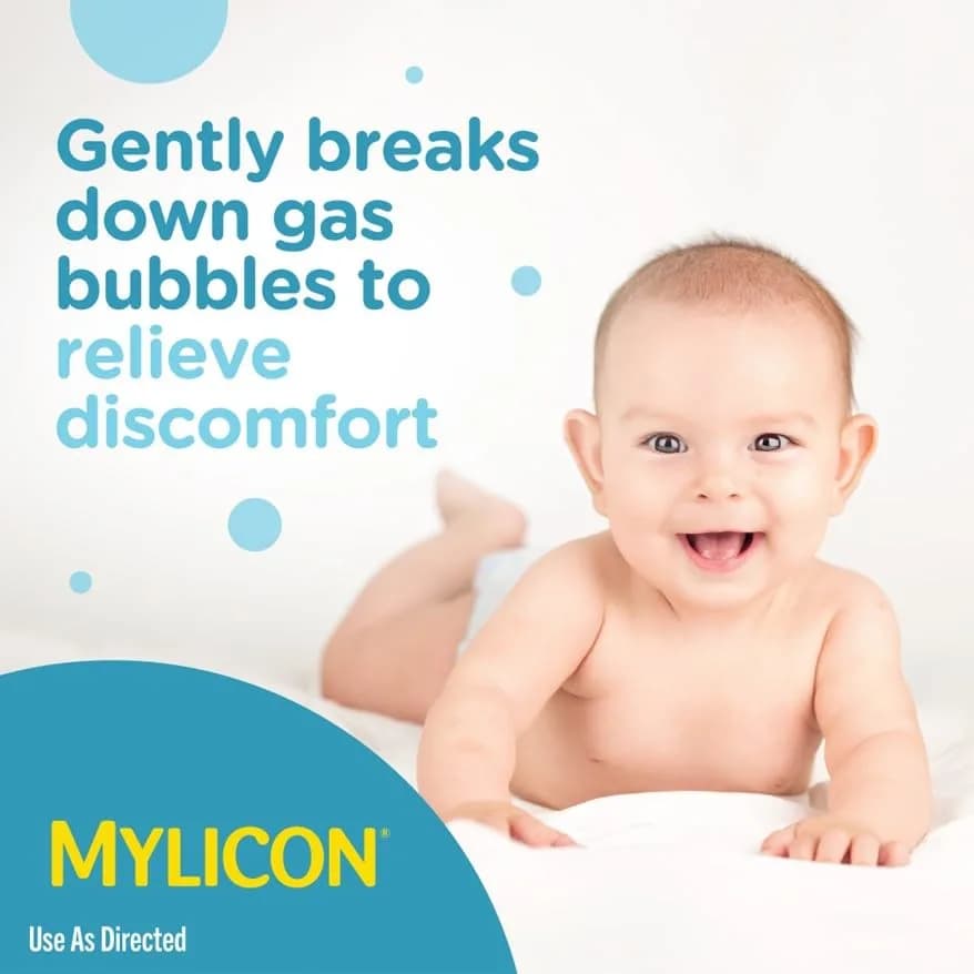 MYLICON Gas Relief Drops for Infants and Babies, Dye Free Formula, 30ml (1 Fl Oz) | Gentle Simethicone for Newborns - view 2