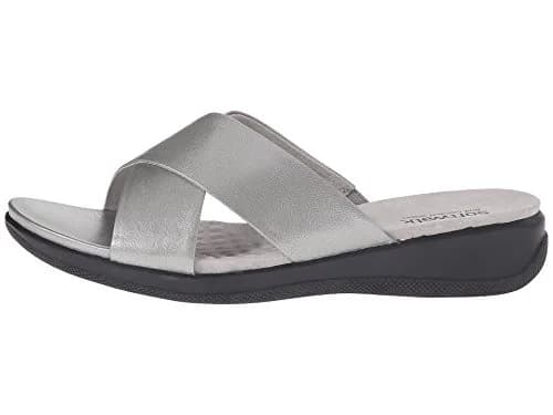 SoftWalk Flat Sandals Pewter Soft Nappa Leather 11 M (B) | Classic Comfort & Style for Women thumbnail 6