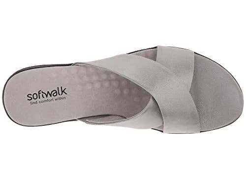 SoftWalk Flat Sandals Pewter Soft Nappa Leather 11 M (B) | Classic Comfort & Style for Women thumbnail 2
