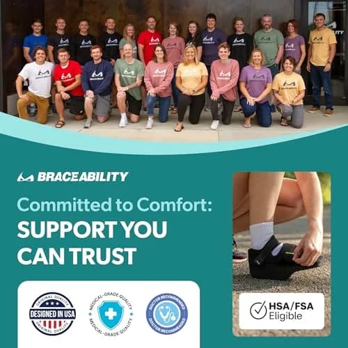BraceAbility Forefoot Offloading Post-Op Shoe XL | 15-Degree Wedge for Diabetic Foot Ulcer, Metatarsal Fracture, Broken Toe thumbnail 7