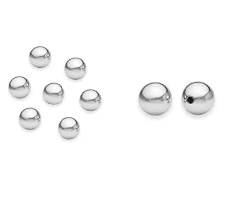 Adabele 50pcs Sterling Silver 3mm Round Bead | Hypoallergenic Jewelry Findings thumbnail 1